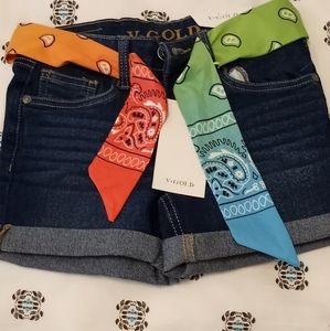 Justice And V *Gold Girls Denim Shorts Sz 10